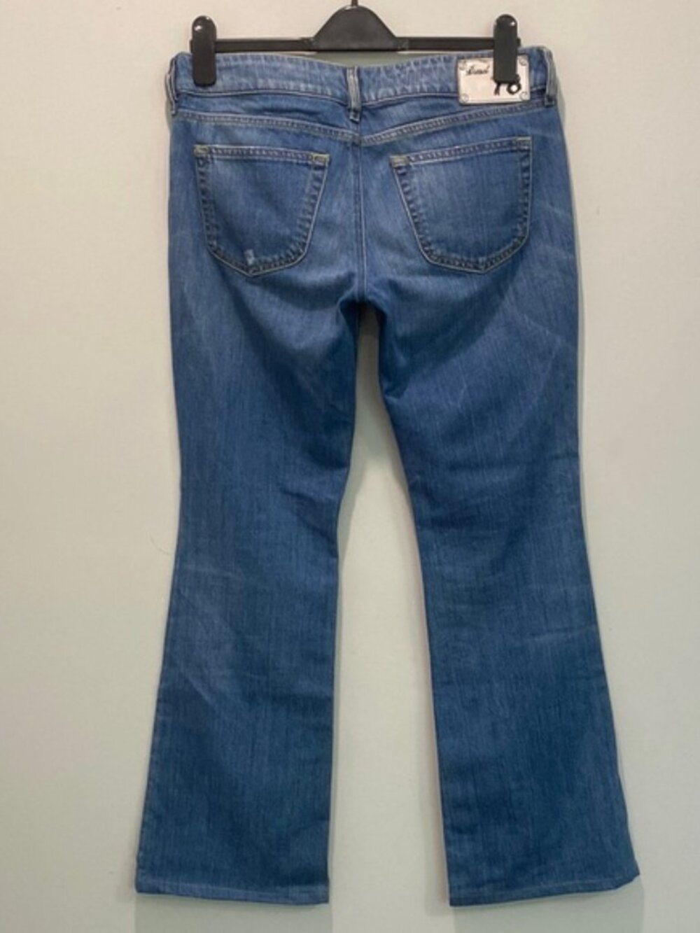 Diesel Flare Wide Leg Jeans Louvely Denim Blue Low Rise Size 29 - Picture 8 of 14